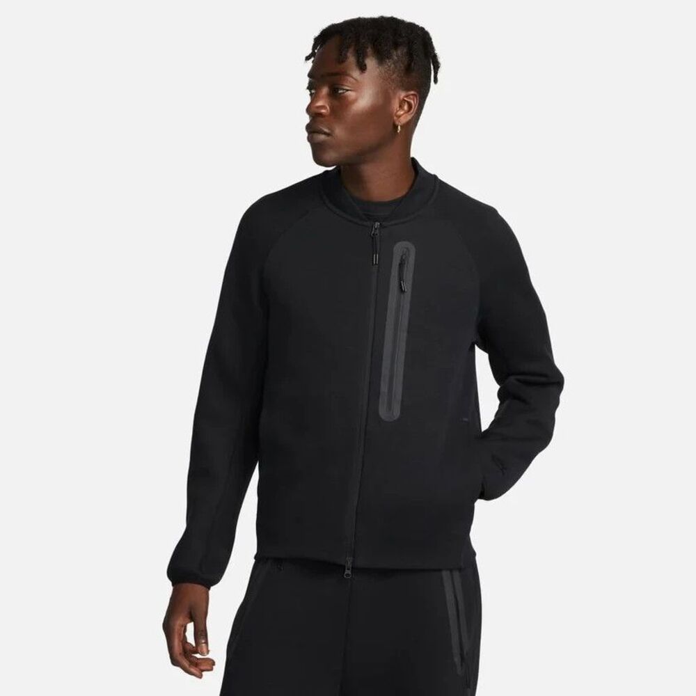 Nike Sportswear Tech Fleece Bomber Full Zip Jacket Black FB8008-010 Men's Small